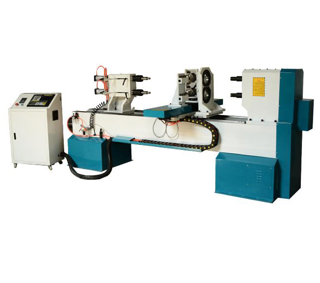 1530 CNC wood lathe with double tools